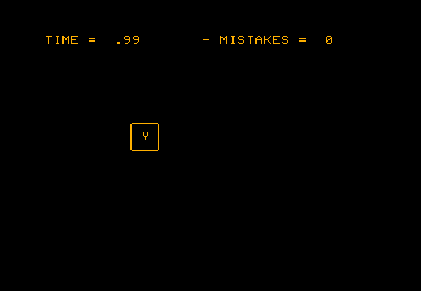 Typing Practice game screenshot for Commodore PET